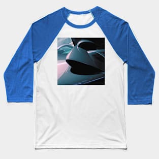 Abstract Curves Baseball T-Shirt